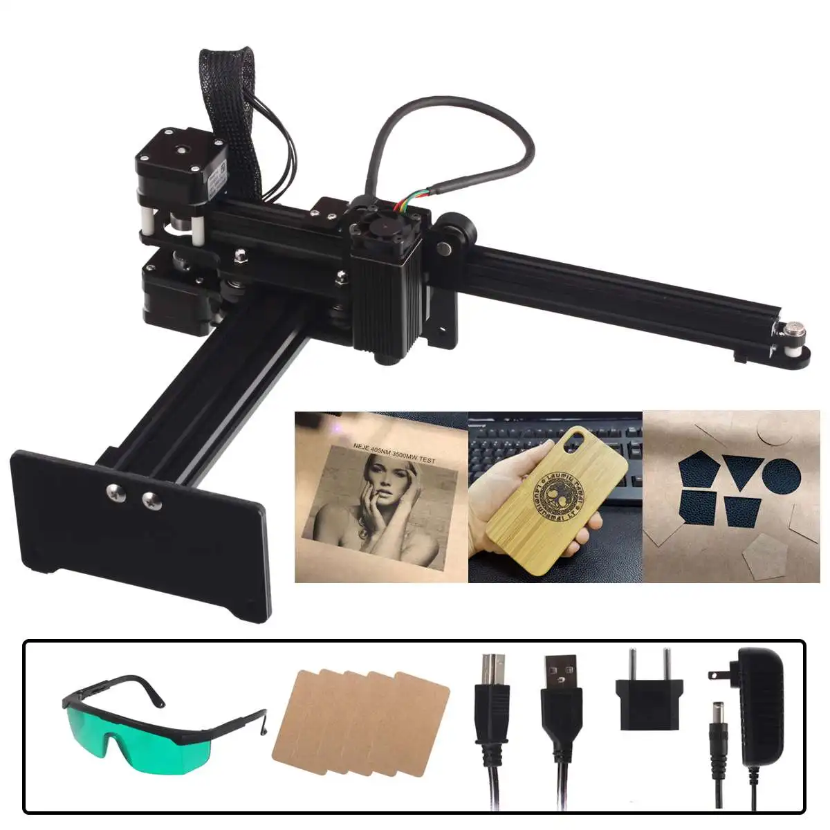 3500mW DIY CNC Laser Engraving Machine Printer Print Logo Picture Laser Engraving Machine Cutting 32-bit Laser DIY Wood Router
3500mW DIY CNC Laser Engraving Machine Printer Print Logo Picture Laser Engraving Machine Cutting 32-bit Laser DIY Wood Router