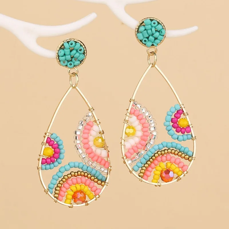 Bohemian Retro Rice Beads Drop Earrings for Women Ethnic Colorful Handmade Jewelry Gift
Bohemian Retro Rice Beads Drop Earrings for Women Ethnic Colorful Handmade Jewelry Gift
