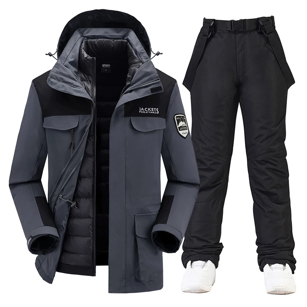 

Новый лыжный костюм мужской бренд зимние теплые водонепроницаемые уличные спортивные зимние куртки и брюки горячее лыжное снаряжение сноуборд пуховая куртка для мужчин