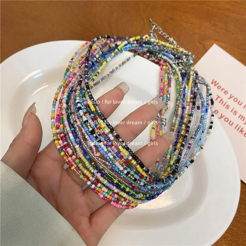 Bohemian Colorful Women Necklace Candy Colors Beaded Necklaces Jewelry Female Neck Accessories Gril Friends Gift Party Accessory
Bohemian Colorful Women Necklace Candy Colors Beaded Necklaces Jewelry Female Neck Accessories Gril Friends Gift Party Accessory