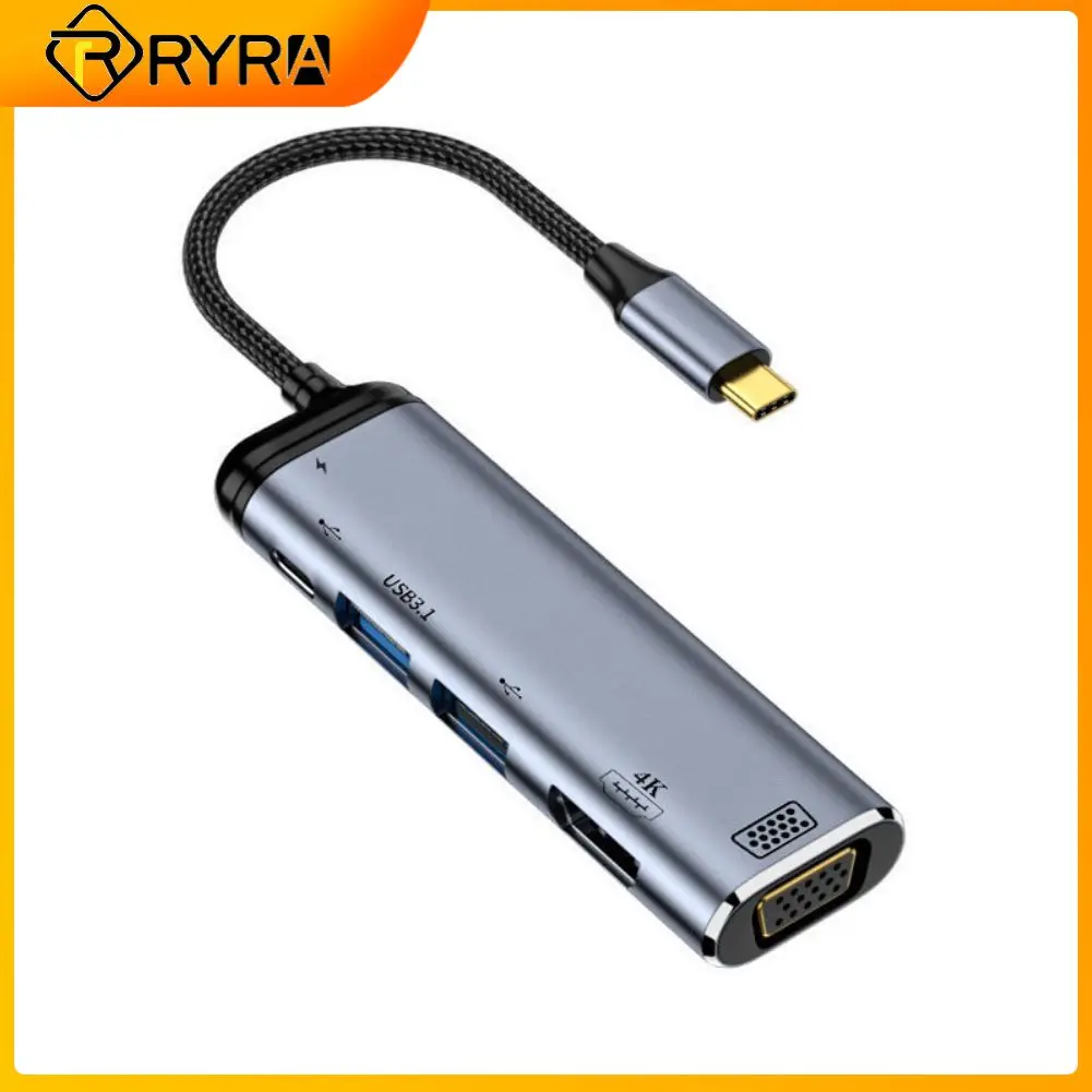 RYRA Type-C Docking Station USB3.0 3.1 Hub VGA To HDMI-compatible Adapter PD 100W High Speed Charging Aluminum Alloy Dock Hub
RYRA Type-C Docking Station USB3.0 3.1 Hub VGA To HDMI-compatible Adapter PD 100W High Speed Charging Aluminum Alloy Dock Hub
