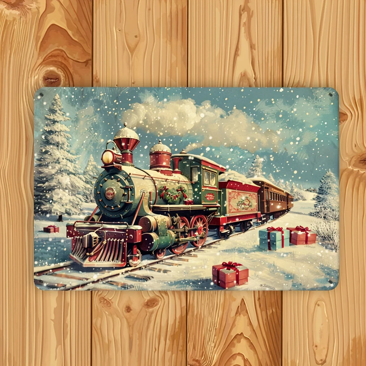 Металлическая вывеска Рождественский поезд
Металлическая вывеска Рождественский поезд