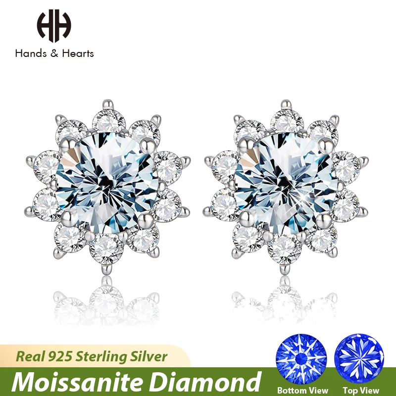 H & H Moissanite Diamond Unusual Halo Big Sun Flower Stud Earrings for Women 925 Sterling Silver Solitaire Wedding Party Jewelry
H & H Moissanite Diamond Unusual Halo Big Sun Flower Stud Earrings for Women 925 Sterling Silver Solitaire Wedding Party Jewelry