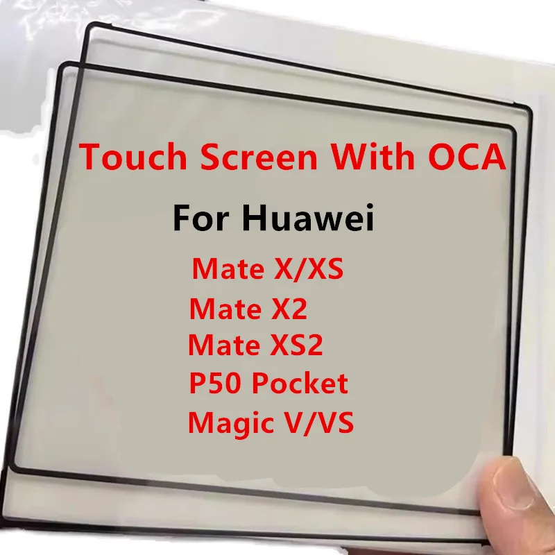 

Soft Full Outer Screen For Huawei Mate X XS 2 X2 P50 Pocket Magic V VS Front Touch Panel LCD Display Repair Replace Parts + OCA