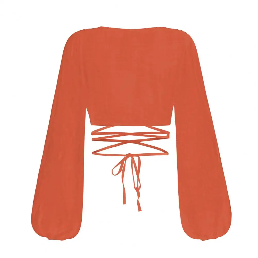 Fashion Lady T-shirt Quick Drying Comfy Crop Top Casual Puff Sleeve Outdoor Short Blouse 
Fashion Lady T-shirt Quick Drying Comfy Crop Top Casual Puff Sleeve Outdoor Short Blouse