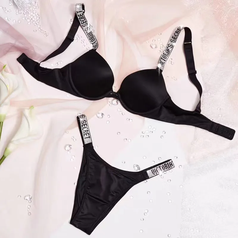 2022 New Sexy Women Seamless Lingerie Set Lace Bra Set Letters Rhinestones Push Up Underwear Briefs Bralette Bra And Panty Set
2022 New Sexy Women Seamless Lingerie Set Lace Bra Set Letters Rhinestones Push Up Underwear Briefs Bralette Bra And Panty Set