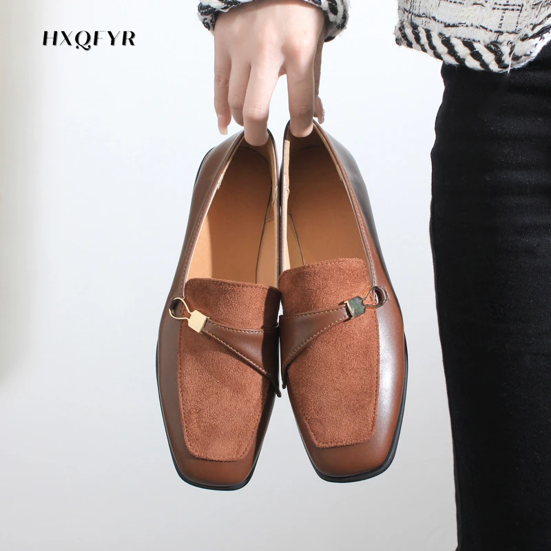 2022 Spring New Women's Shoes Fashion Women's Flat Shoes Luxury Designer Suede Metal Square Head Oxford Shoes Zapatos De Mujer
2022 Spring New Women's Shoes Fashion Women's Flat Shoes Luxury Designer Suede Metal Square Head Oxford Shoes Zapatos De Mujer