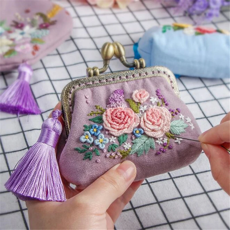 Diy Ribbon Flower Embroidery Beginner Sewing Kit Cross Stitch Series Crafts Coin Purse Handmade Material High Quality
Diy Ribbon Flower Embroidery Beginner Sewing Kit Cross Stitch Series Crafts Coin Purse Handmade Material High Quality