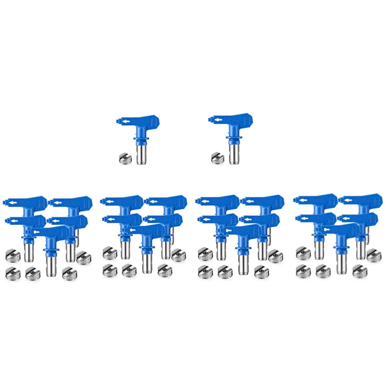 22Pcs/Set Reversible Spray Tip Nozzles Paint Spray Tips Airless Sprayer Spraying Machine Parts Blue
22Pcs/Set Reversible Spray Tip Nozzles Paint Spray Tips Airless Sprayer Spraying Machine Parts Blue