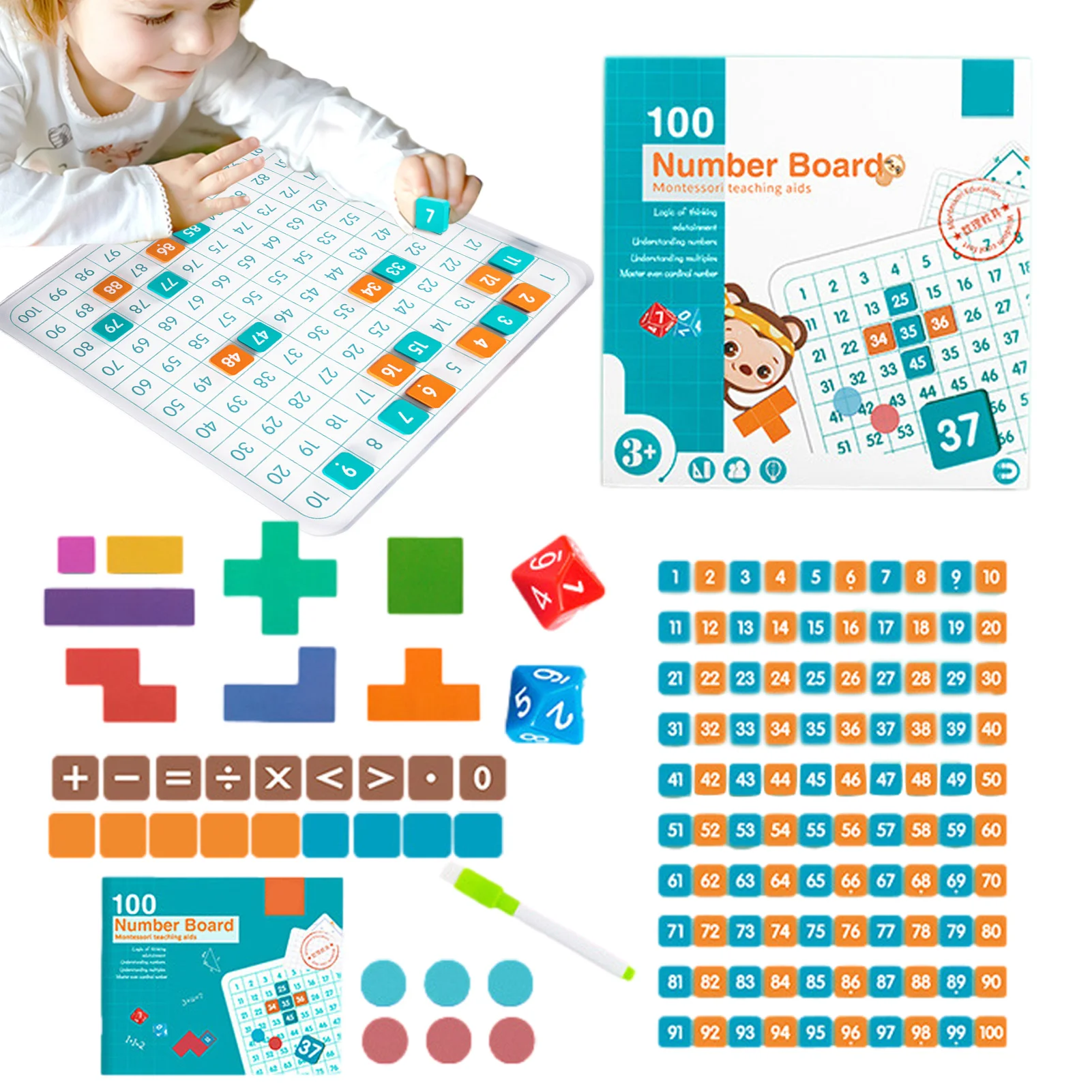 Wooden Math Learning Board Toy Magnetic Montessori Toys 1-100 Number Board Montessori 1-100 Consecutive Numbers Educational Game
Wooden Math Learning Board Toy Magnetic Montessori Toys 1-100 Number Board Montessori 1-100 Consecutive Numbers Educational Game