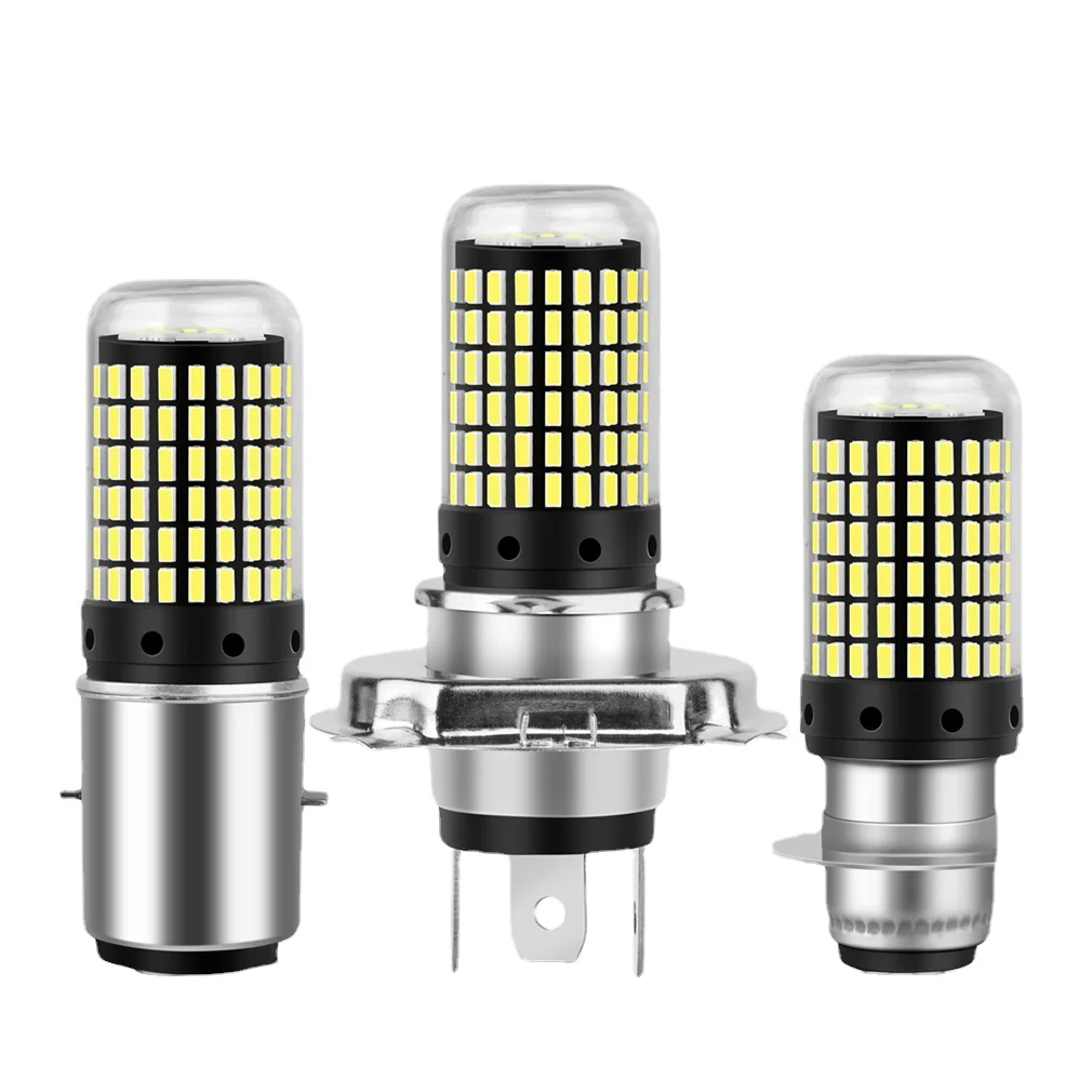 

10pcs 10000Lm Motorcycle Headlight H4 LED BA20D H6 P15D Led Bulb 10W Motorcycle Headlight 144SMD 3014 Hi Lo Fog Lamp Fog Lamp