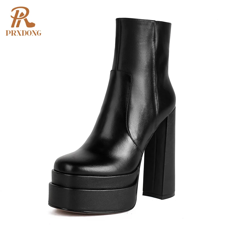 2022 Top Quality Ladies Boots Genuine Leather Women Ankle Boots Zipper High Heel Platform Female Shoes Concise Retro Black White
2022 Top Quality Ladies Boots Genuine Leather Women Ankle Boots Zipper High Heel Platform Female Shoes Concise Retro Black White