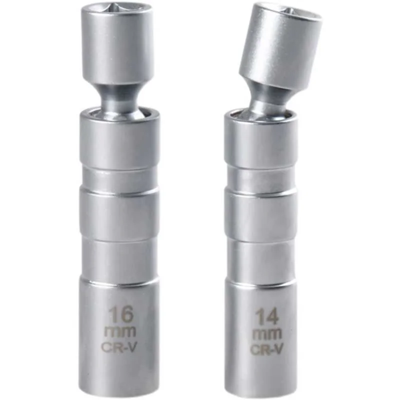 14/16mm Car Reparing Tool Spark Plug Socket Wrench Magnetic 12 Angle Spark Plug Removal Tool Thin Wall 3/8" Drive Sockets
14/16mm Car Reparing Tool Spark Plug Socket Wrench Magnetic 12 Angle Spark Plug Removal Tool Thin Wall 3/8" Drive Sockets