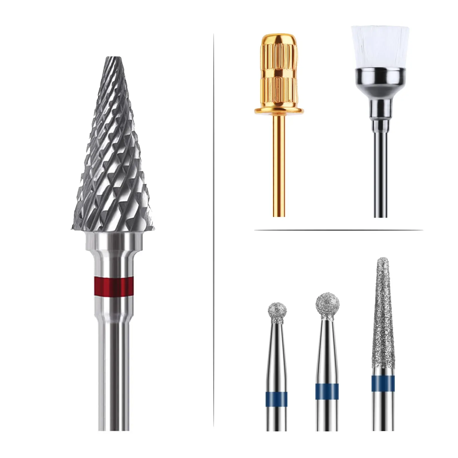 6Pcs Carbide Cuticle Bits Set 3/32" Shank for Remove Acrylic Nails and Hard Gel 2 Rotation Way Home Salon Use
6Pcs Carbide Cuticle Bits Set 3/32" Shank for Remove Acrylic Nails and Hard Gel 2 Rotation Way Home Salon Use