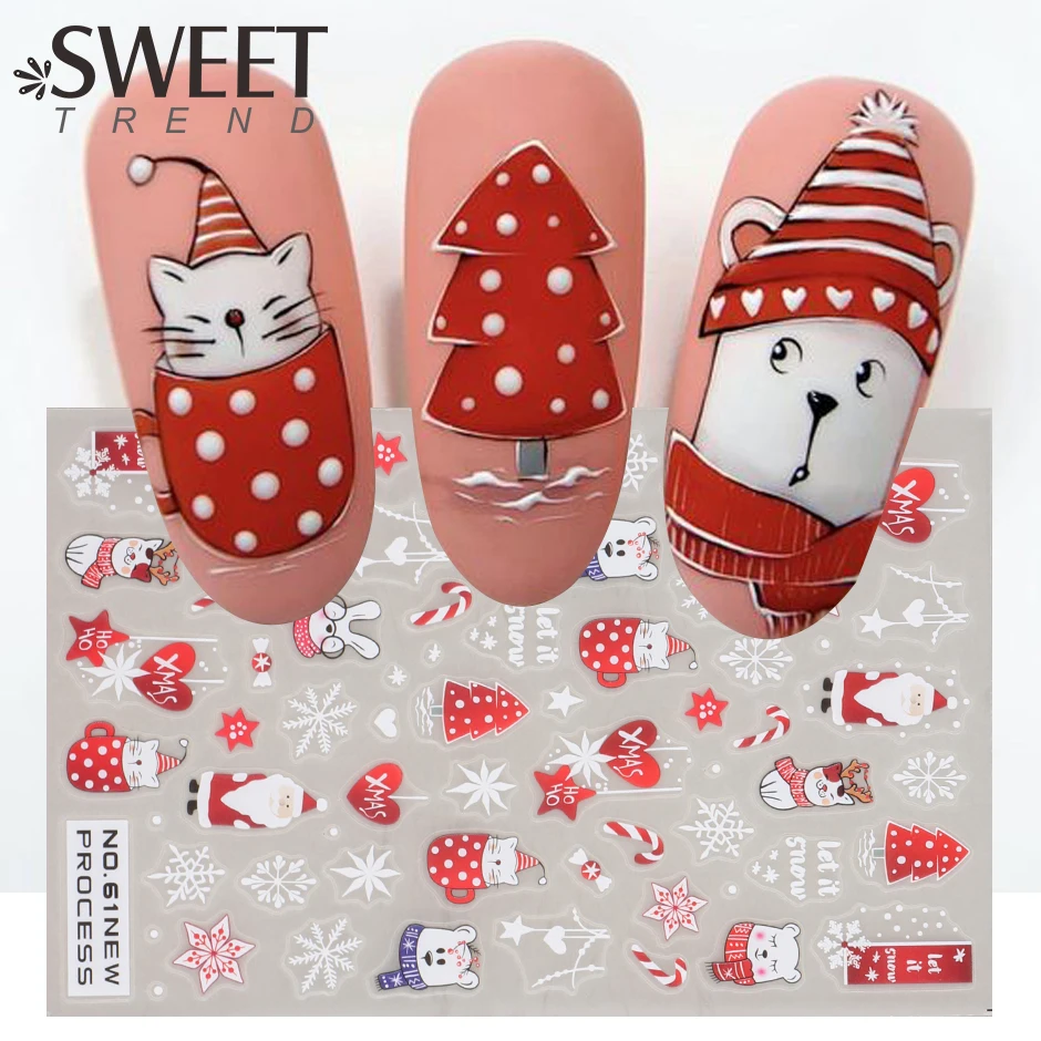 3D Cute Cartoon Christmas Nail Stickers New Year Santa Claus Matte Slider for Nail Design Winter Manicure Accessories SWNO61
3D Cute Cartoon Christmas Nail Stickers New Year Santa Claus Matte Slider for Nail Design Winter Manicure Accessories SWNO61