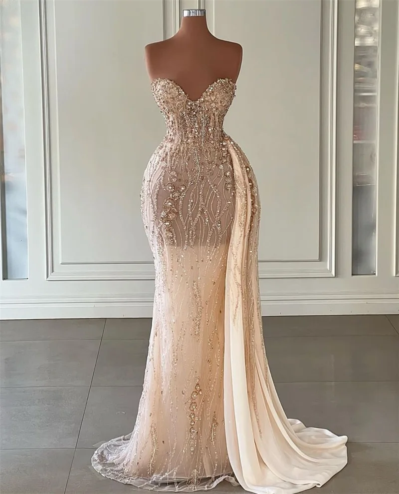 Link Pink Evening Dresses Overskirt Sleeveless Sweetheart Neck Beaded Sequins Shiny Mermaid Sexy Prom Party Gowns Custom Made
Link Pink Evening Dresses Overskirt Sleeveless Sweetheart Neck Beaded Sequins Shiny Mermaid Sexy Prom Party Gowns Custom Made