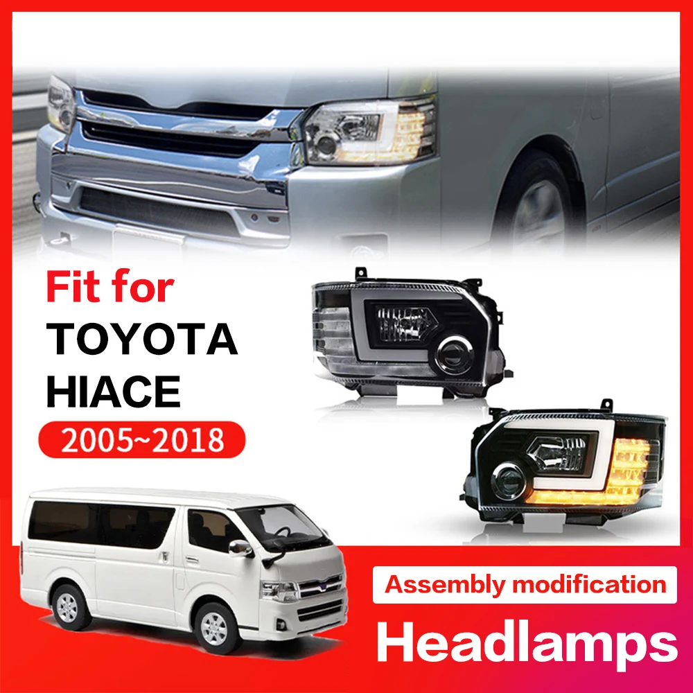 For Toyota HIACE 2005-2022 Car Styling Car Bumper Headlight 2PCS LED Daytime Running Streamer Turn Light Assembly Modification
For Toyota HIACE 2005-2022 Car Styling Car Bumper Headlight 2PCS LED Daytime Running Streamer Turn Light Assembly Modification