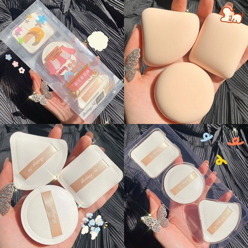 3PCS Sponge Puff Set Super Soft Cotton Candy Puff Dry Wet Dual-use Air Cushion Powder Puff Kit Round Square Triangle Shape
3PCS Sponge Puff Set Super Soft Cotton Candy Puff Dry Wet Dual-use Air Cushion Powder Puff Kit Round Square Triangle Shape