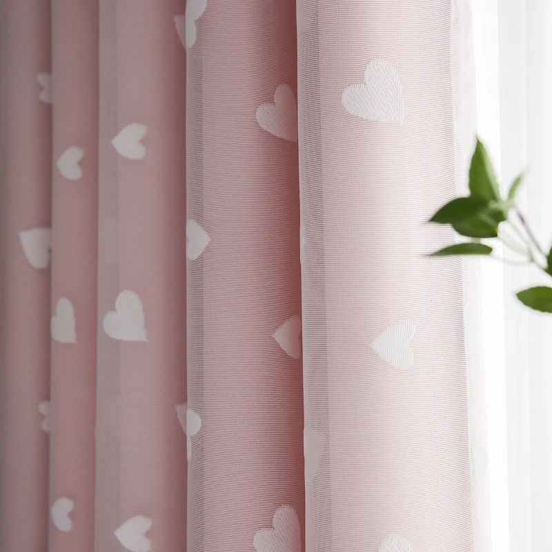 Modern Curtains for Living Dining Room Baby Girls Princess Bedroom Cartooon Heart Embroidered Tulle Double Pink Blackout Lovely
Modern Curtains for Living Dining Room Baby Girls Princess Bedroom Cartooon Heart Embroidered Tulle Double Pink Blackout Lovely