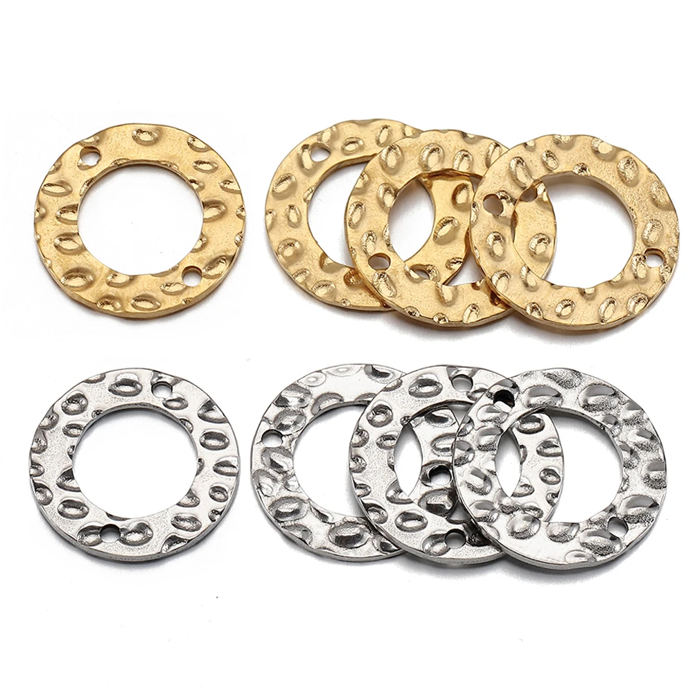 20pcs Stainless Steel Double Hole Texture Circle Ring Gold Color Charms Pendants Earrings Conectors for Jewelry Making DIY
20pcs Stainless Steel Double Hole Texture Circle Ring Gold Color Charms Pendants Earrings Conectors for Jewelry Making DIY