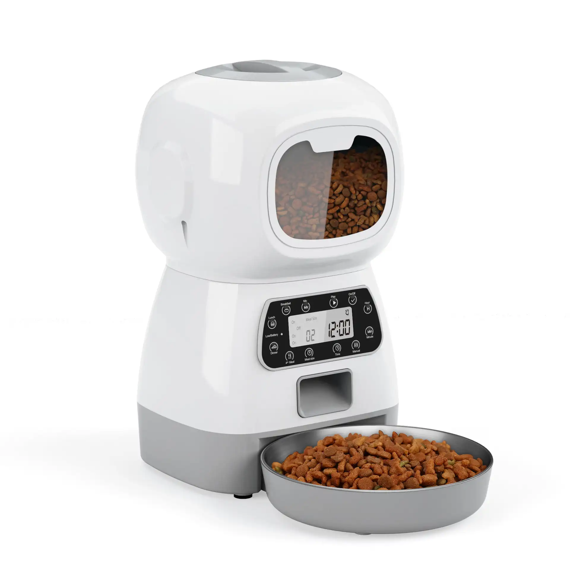 Free Shipping Automatic Pet Feeder for cat Dog Food Dispenser with Twist Lock Lid Visible Window Memory Function Clog-Free Desig
Free Shipping Automatic Pet Feeder for cat Dog Food Dispenser with Twist Lock Lid Visible Window Memory Function Clog-Free Desig