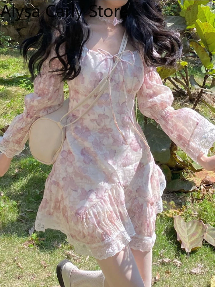 2022 Summer Floral Korean Fairy Dress Women Print Elegant Vintage Party Mini Dresses Female Lace Casual Holiday Beach Cute Dress
2022 Summer Floral Korean Fairy Dress Women Print Elegant Vintage Party Mini Dresses Female Lace Casual Holiday Beach Cute Dress