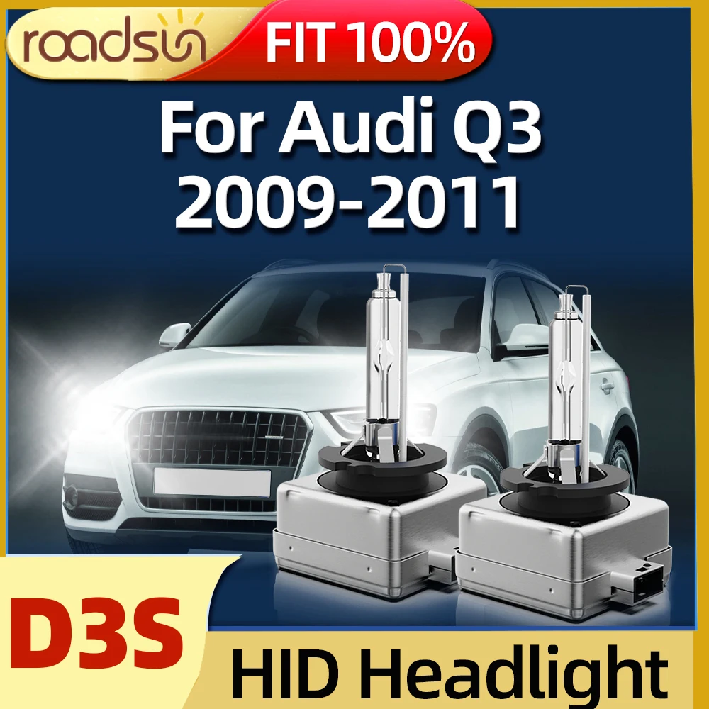 

Roadsun 2PCS 12V 35W HID Xenon Headlight D3S Car Lamp Super Bright 6000K Fit For Audi Q3 2009 2010 2011
