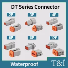 1/5/10 Sets Deutsch DT 4-2P Connector TE Automobile Waterproof Electrical Plug Male Female Match Terminal Socket Harness DT06-2S