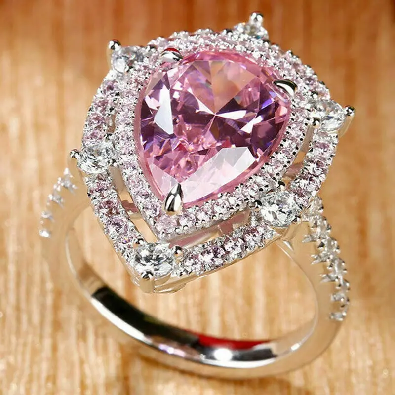 Luxury Pink Crystal Water Drop Rings for Women AAA Cubic Zirconia Women's Ring White Gold Color Wedding Jewelry Dropshipping
Luxury Pink Crystal Water Drop Rings for Women AAA Cubic Zirconia Women's Ring White Gold Color Wedding Jewelry Dropshipping