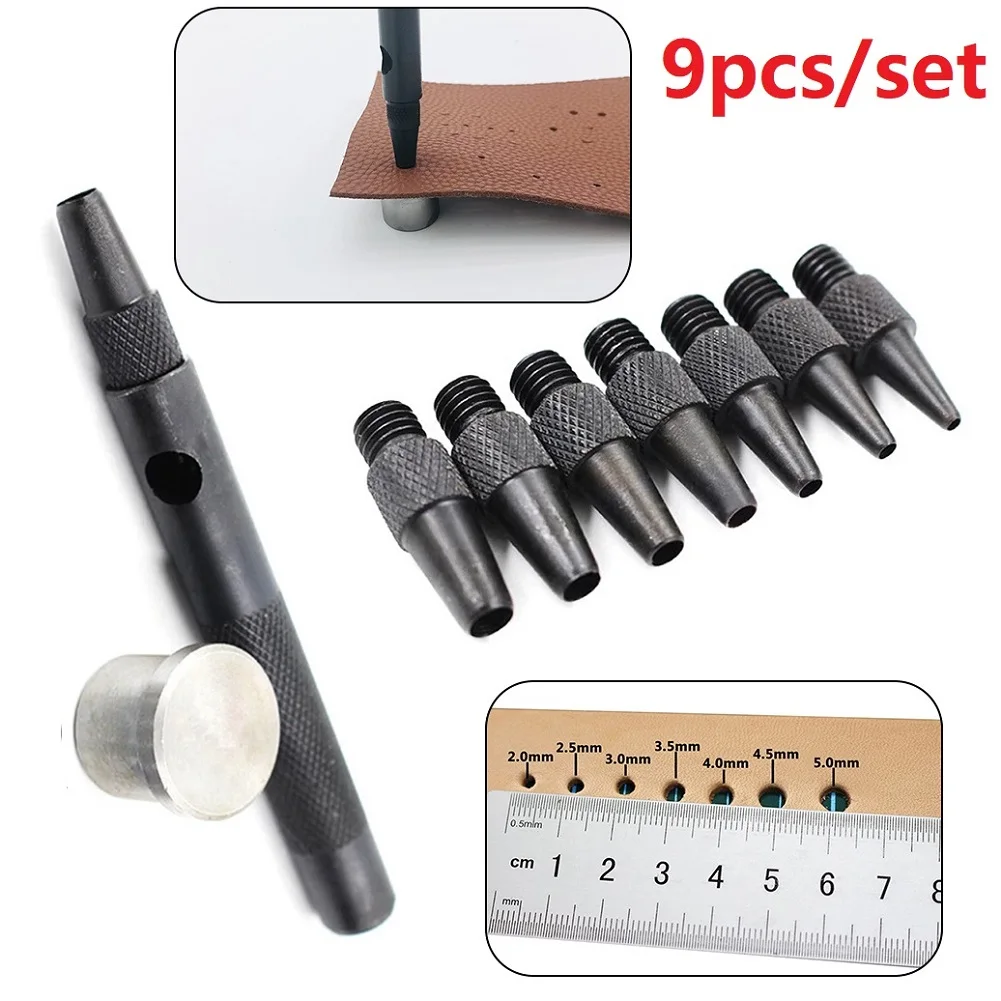 9pcs Hole Punch Screw Removable Book Drill Auto With 7 Size Tip 2-5mm Automatic Belts Screw Punch Leather Tool Belt Punch
9pcs Hole Punch Screw Removable Book Drill Auto With 7 Size Tip 2-5mm Automatic Belts Screw Punch Leather Tool Belt Punch