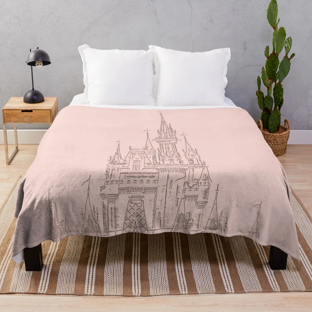

Розовое золото волшебный замок резьба плед одеяло свободное одеяло