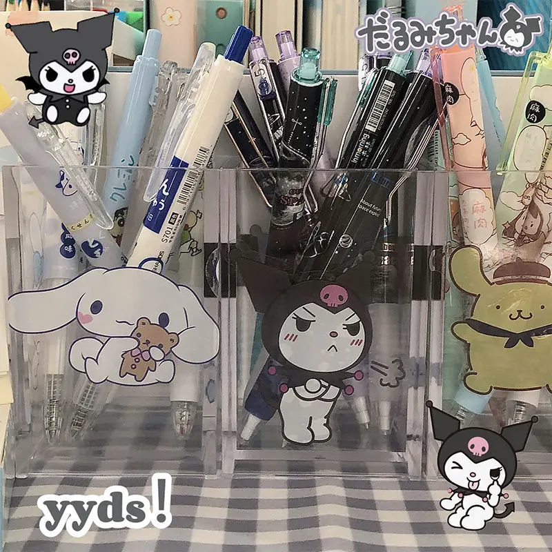 Sanrio My Melody Kuromi Cinnamoroll держатель для ручек кавайная мультяшная прозрачная школьная Канцелярия настольная коробка для хранения мелочей
Sanrio My Melody Kuromi Cinnamoroll держатель для ручек кавайная мультяшная прозрачная школьная Канцелярия настольная коробка для хранения мелочей