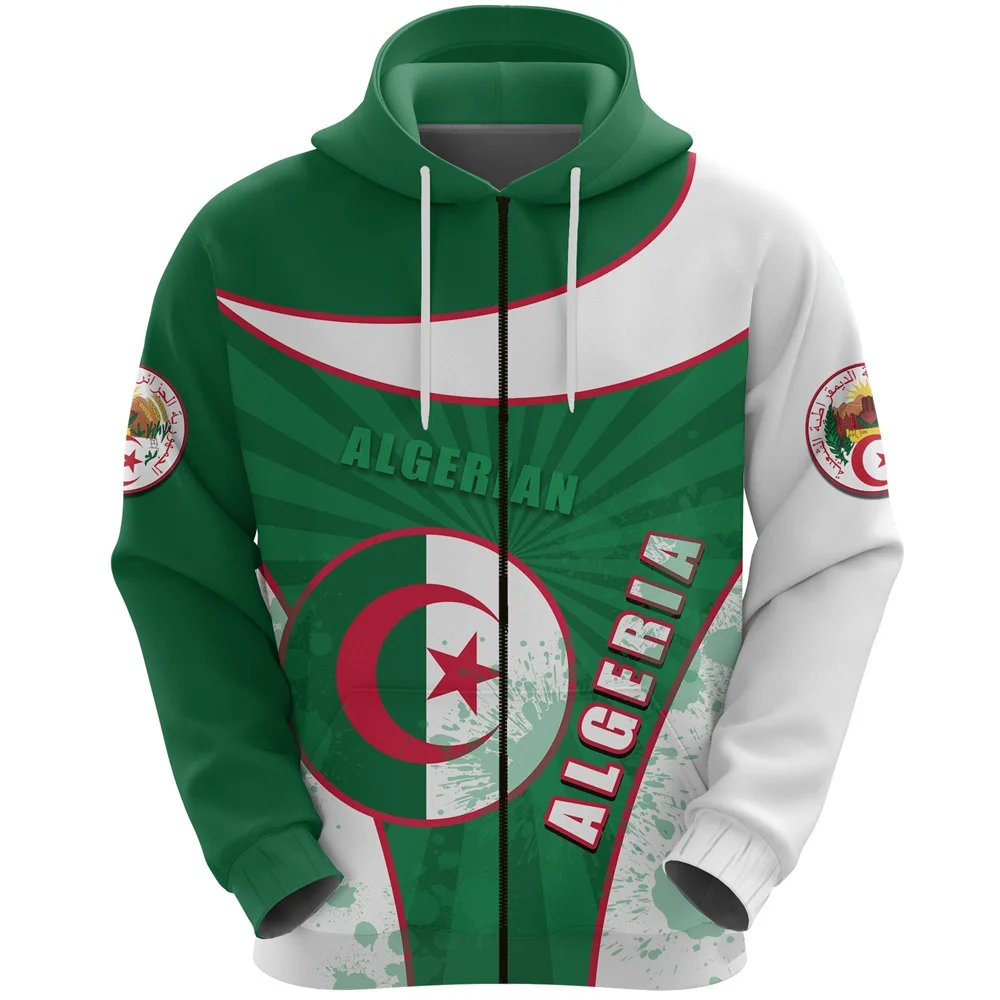 Algeria Circle Stripes Flag Special Printing Zip Hoodie for Men Oversize Loose Sweatshirt Fashion Men's Fleece Pullover Jackets
Algeria Circle Stripes Flag Special Printing Zip Hoodie for Men Oversize Loose Sweatshirt Fashion Men's Fleece Pullover Jackets