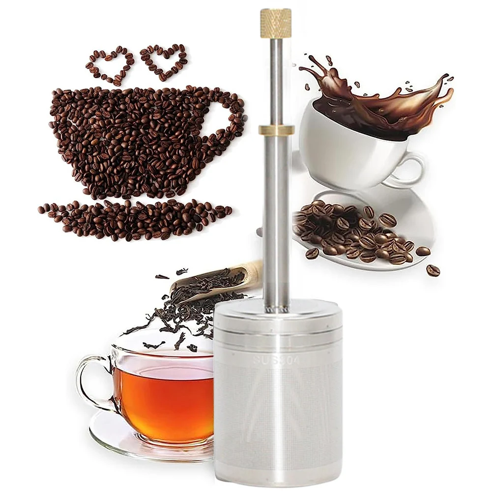 Stainless Steel Coffee Filter Manual Press Coffee Release Stirrer Reusable Coffee Mixer Cold Brew Coffee Filter For Cups Bottles
Stainless Steel Coffee Filter Manual Press Coffee Release Stirrer Reusable Coffee Mixer Cold Brew Coffee Filter For Cups Bottles
