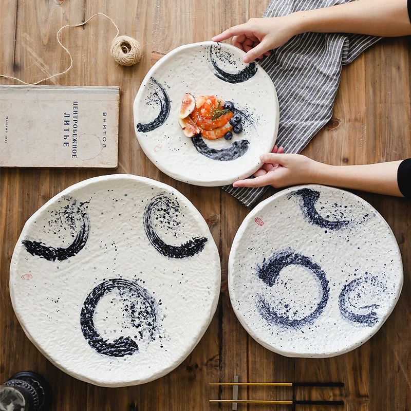 Chinese ceramic plate household seafood plate platter large sushi plate ceramic disc tableware
Chinese ceramic plate household seafood plate platter large sushi plate ceramic disc tableware