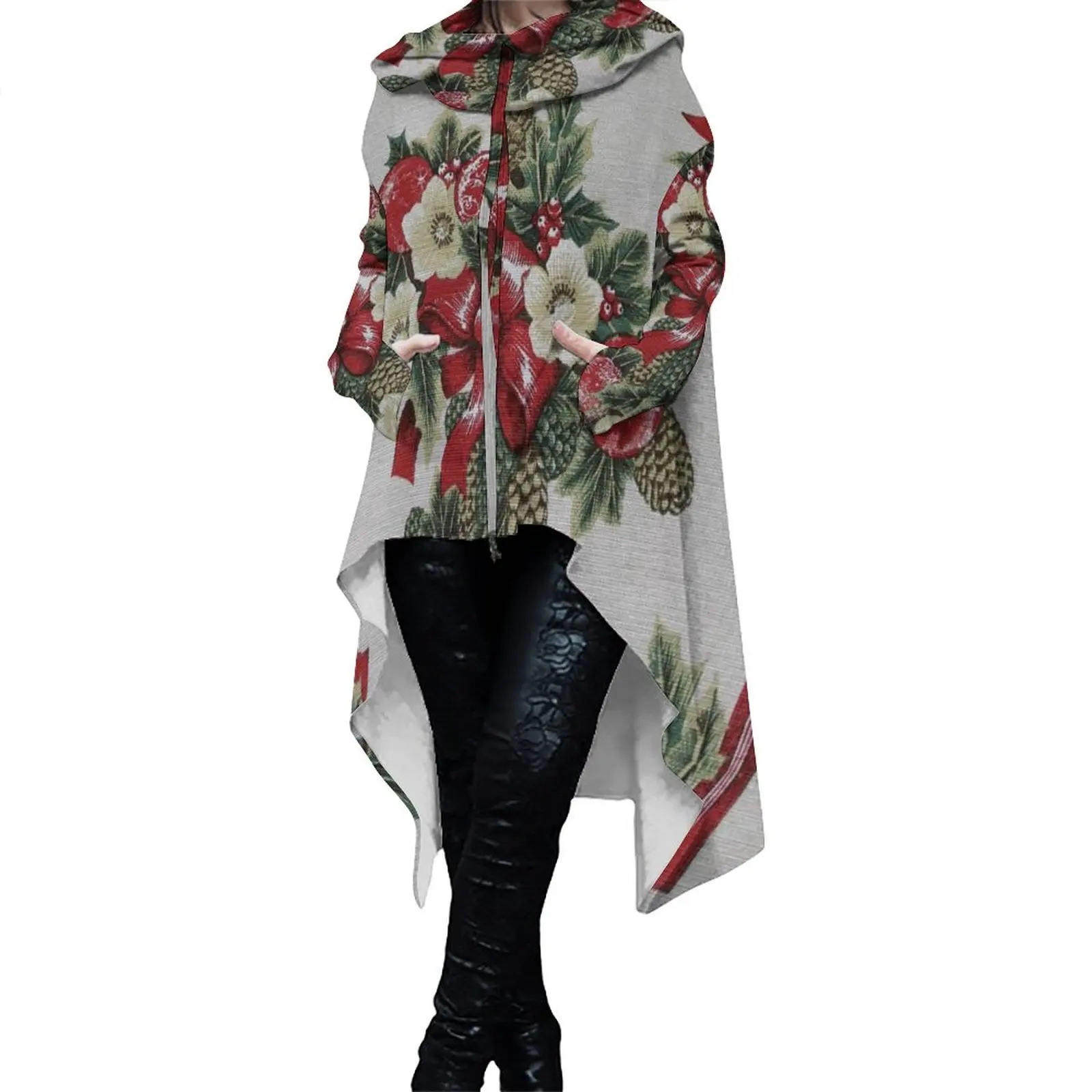 Christmas Women Hoodie Cape Irregular Hem Female Casual Party Long Sleeve Hooded Pullover Sweatshirt Ladies New Fashion Clothing
Christmas Women Hoodie Cape Irregular Hem Female Casual Party Long Sleeve Hooded Pullover Sweatshirt Ladies New Fashion Clothing