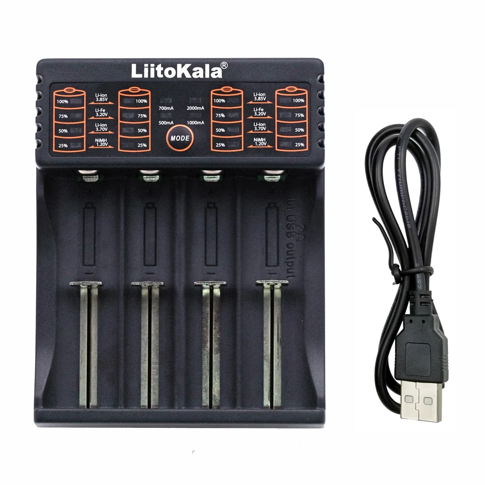 Зарядное устройство LiitoKala для аккумуляторов 18650 26650 RCR123 16340 LiFePO4 14500 в Ni-MH Ni-Cd
Зарядное устройство LiitoKala для аккумуляторов 18650 26650 RCR123 16340 LiFePO4 14500 в Ni-MH Ni-Cd