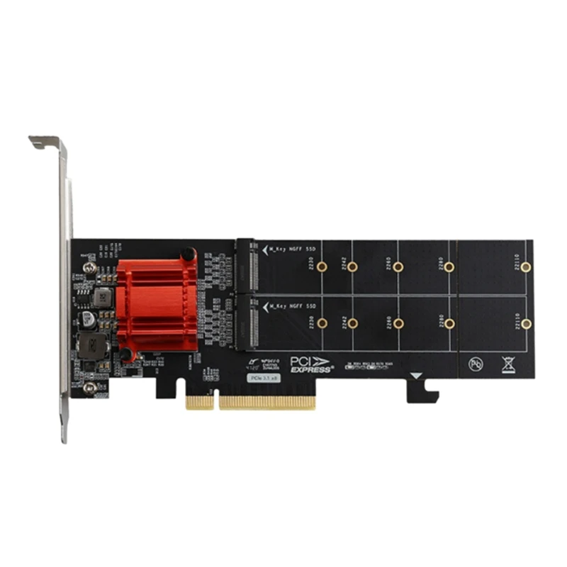 PCIE3.1 X8 Dual M.2 Hard Disk Expansion Card ASM1812 Chip Supports NVME Protocol Full Speed Expansion Card
PCIE3.1 X8 Dual M.2 Hard Disk Expansion Card ASM1812 Chip Supports NVME Protocol Full Speed Expansion Card