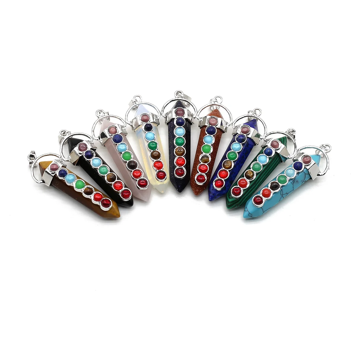 Natural Stone Pendants Hexagonal Pillar Shape Crystal Quartz Agate Stone Charms for Jewelry Making Necklace
Natural Stone Pendants Hexagonal Pillar Shape Crystal Quartz Agate Stone Charms for Jewelry Making Necklace