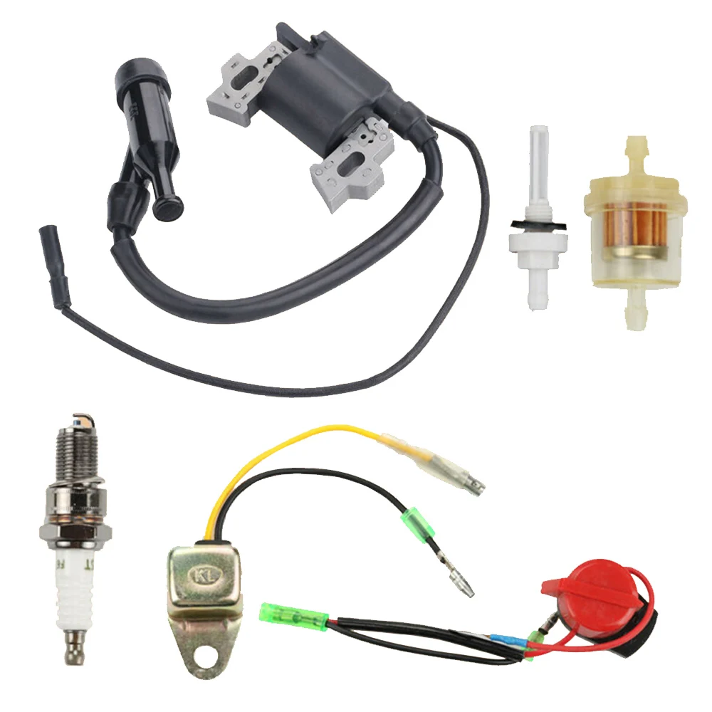 Ignition Coil Magneto Replacement Kit with Switch and Low Oil Sensor Alert for Honda Engines GX110 GX120 GX140 GX160
Ignition Coil Magneto Replacement Kit with Switch and Low Oil Sensor Alert for Honda Engines GX110 GX120 GX140 GX160