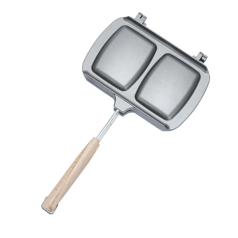 

Double-Sided Sandwich Pan Non-Stick Foldable Grill Frying Pan For Bread Toast Breakfast Machine Waffle Pancake Kitchen Supplies