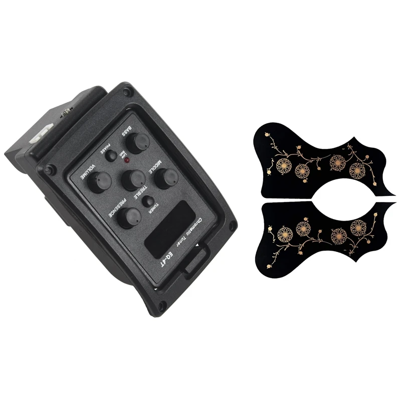 EQ-4T 4 Band Pickup EQ Preamp With Tuner For Acoustic Guitar With 2Pack 41In Acoustic Guitar Pick Guard Left/Right Hand
EQ-4T 4 Band Pickup EQ Preamp With Tuner For Acoustic Guitar With 2Pack 41In Acoustic Guitar Pick Guard Left/Right Hand