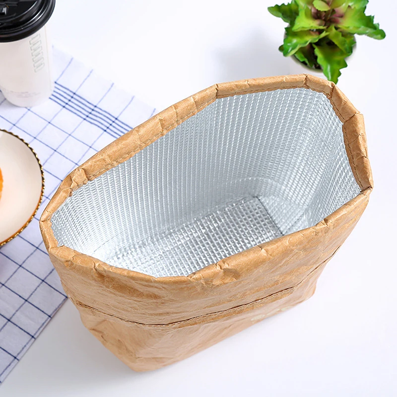 Kraft Paper Aluminum Foil Foldable Reusable Leakproof Food Container Large Capacity Lunch Bag Waterproof Thermal Insulation
Kraft Paper Aluminum Foil Foldable Reusable Leakproof Food Container Large Capacity Lunch Bag Waterproof Thermal Insulation