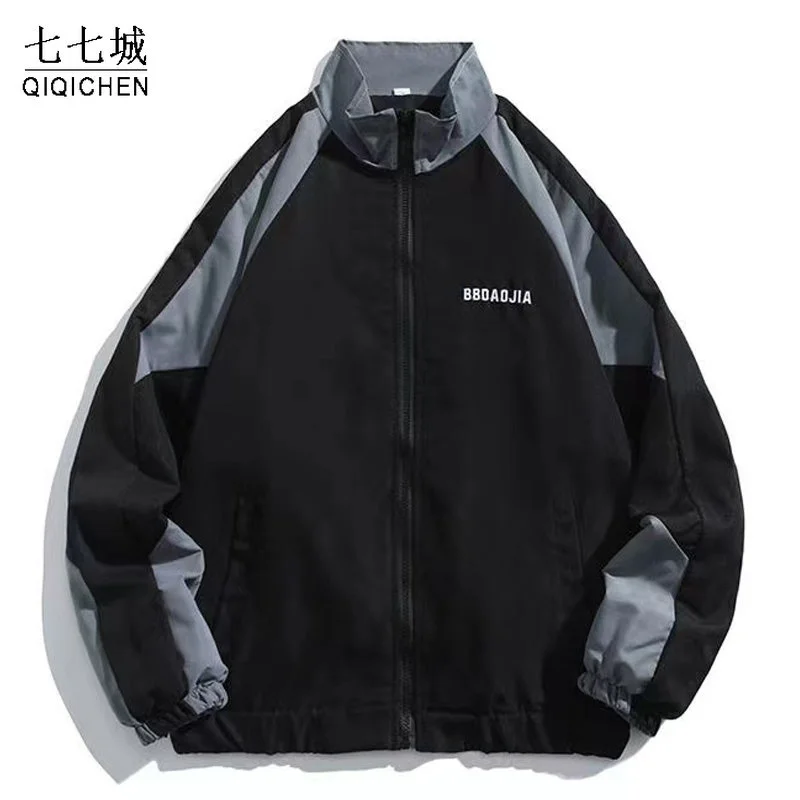 Men's Spring Jacket Men Patchwork Japanese Stand Collar Windbreaker Coat College Casual Loose Jackets Couple Hip Hop Autumn New
Men's Spring Jacket Men Patchwork Japanese Stand Collar Windbreaker Coat College Casual Loose Jackets Couple Hip Hop Autumn New