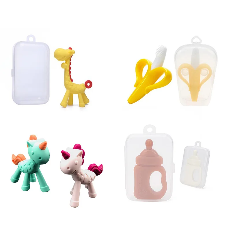 Baby Silicone Teether Kids Infant Soother Teething Toy Cartoon Animal Sticks Bites Fruit Teether DIY Chewable Pacifier Gift
Baby Silicone Teether Kids Infant Soother Teething Toy Cartoon Animal Sticks Bites Fruit Teether DIY Chewable Pacifier Gift