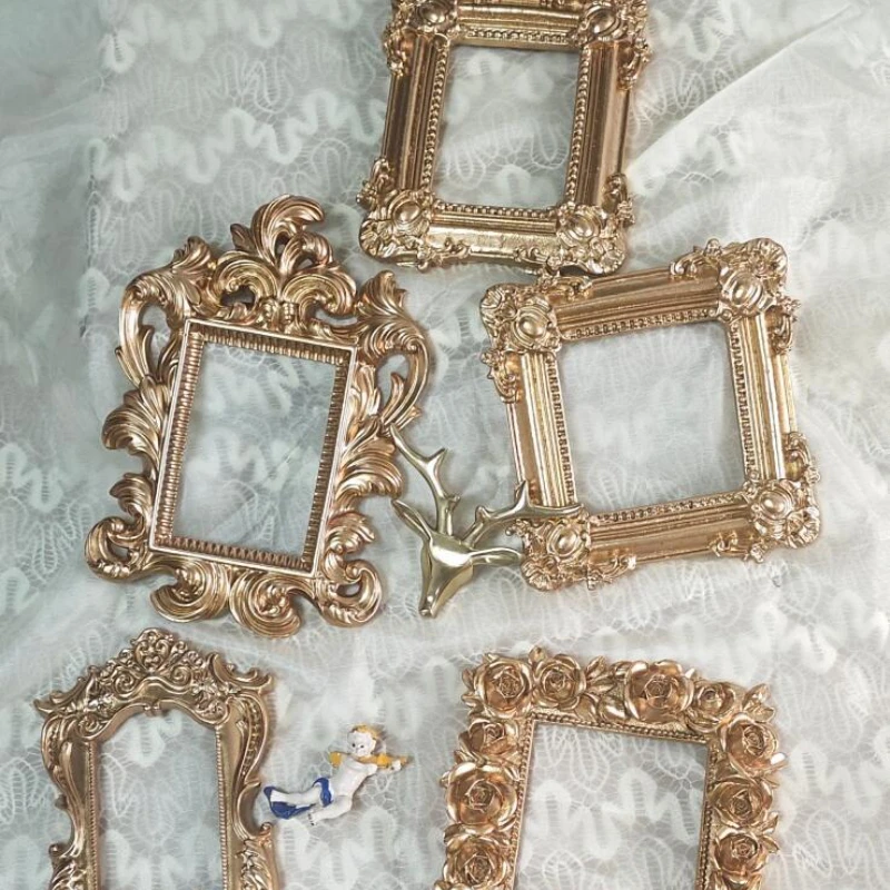 5 Pcs New Vintage Gold Resin Mini Small Picture Frame Solid Props Jewelry Necklace Shooting Frame
5 Pcs New Vintage Gold Resin Mini Small Picture Frame Solid Props Jewelry Necklace Shooting Frame
