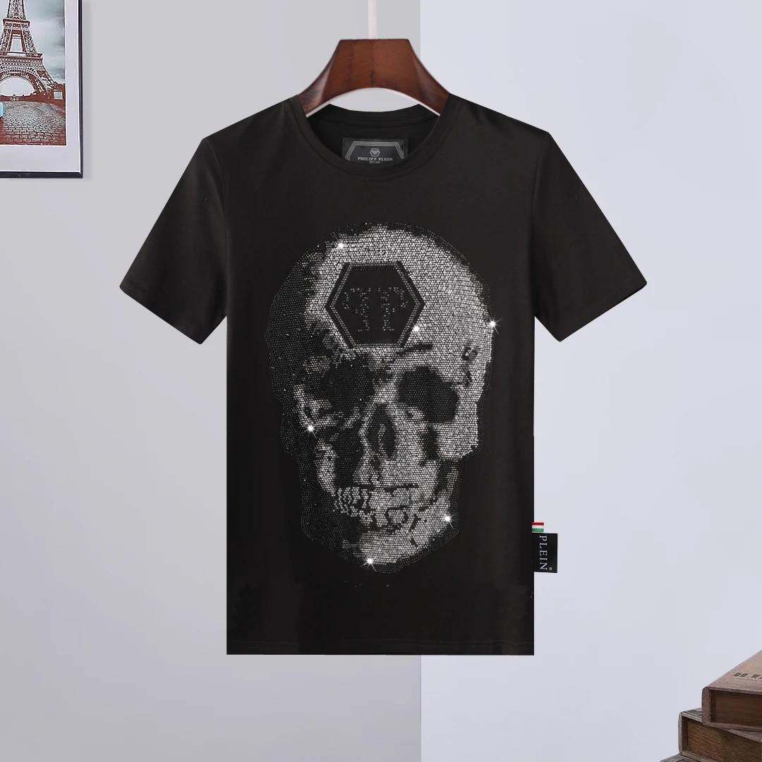Retro Classic Summer Tshirt Casual Short-Sleeved Tees PP Diamond Pattern Print Tops Summer Style Mens Plein Cotton T-Shirt
Retro Classic Summer Tshirt Casual Short-Sleeved Tees PP Diamond Pattern Print Tops Summer Style Mens Plein Cotton T-Shirt