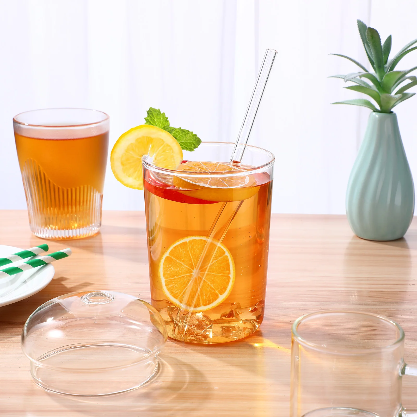3 Pack Clear Cups Tumbler Glass Tumbler Lid Straw Water Bottle Clear Coffee Mug Glass Sippy Cup Single Cup Cups Set
3 Pack Clear Cups Tumbler Glass Tumbler Lid Straw Water Bottle Clear Coffee Mug Glass Sippy Cup Single Cup Cups Set