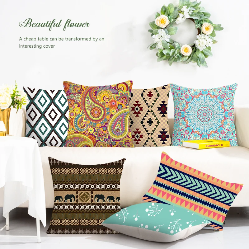 Bohemia Pattern Decorative Cushion Cover 18x18 Inch Home Decor Geometry Pillow Case For Sofa Bedroom Decoration Throw Pillowcase
Bohemia Pattern Decorative Cushion Cover 18x18 Inch Home Decor Geometry Pillow Case For Sofa Bedroom Decoration Throw Pillowcase