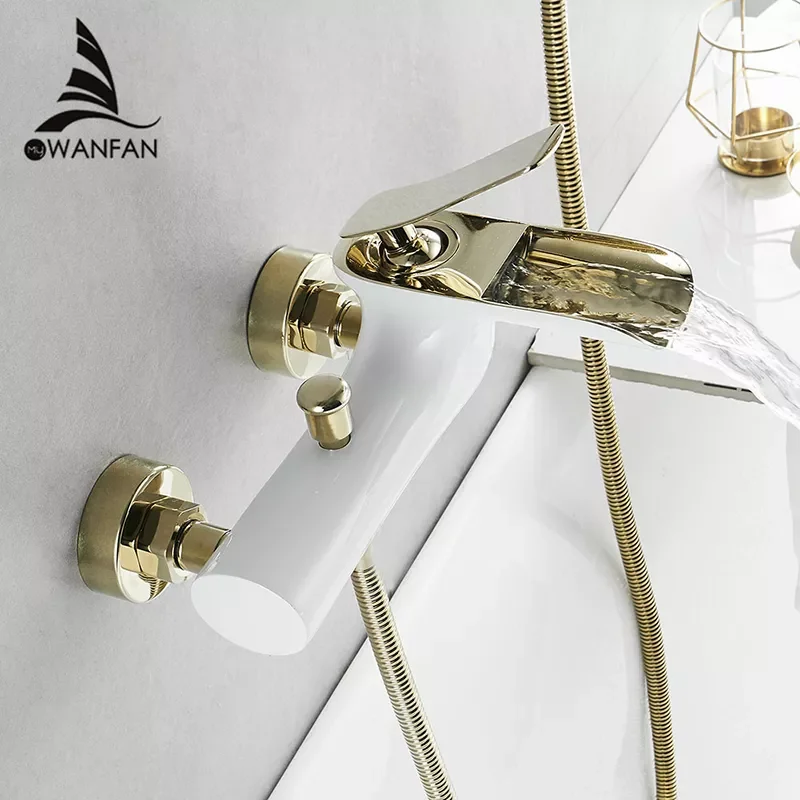 Bathtub Faucets Chrome Bath Shower Set White Shower Set Bathtub Mixer Tap Dual Contral Shower Wall Mounted For Bathroom WF-6018
Bathtub Faucets Chrome Bath Shower Set White Shower Set Bathtub Mixer Tap Dual Contral Shower Wall Mounted For Bathroom WF-6018